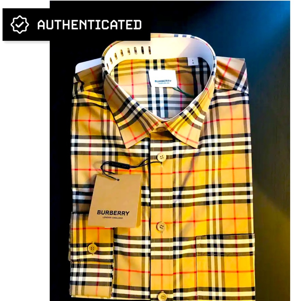 Burberry small scale check shirt size L 🎁💎!